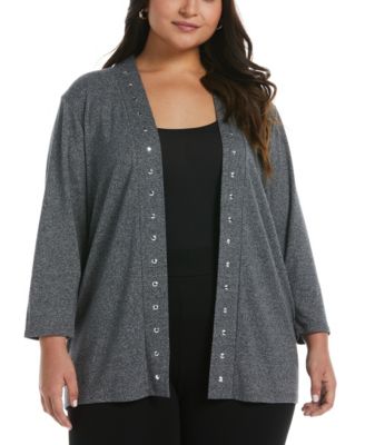 Plus Size Open Front Cardigan Sweater