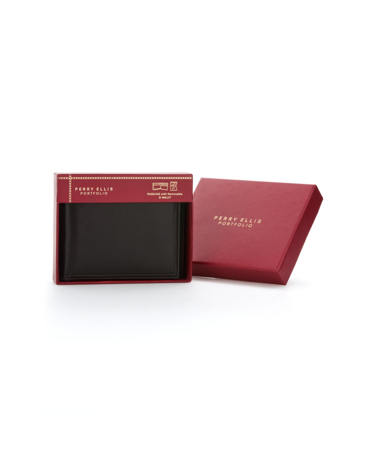 Perry Ellis Portfolio Men's Passcase Wallet In Brown
