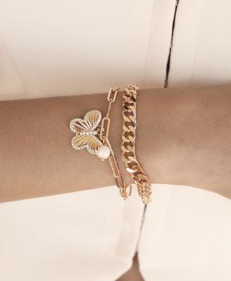 Butterfly Charm Chain Bracelet Sets
