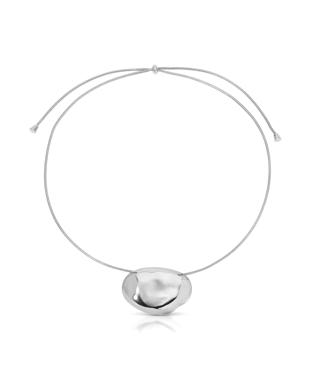 Molten Metal Pendant Necklaces - Silver