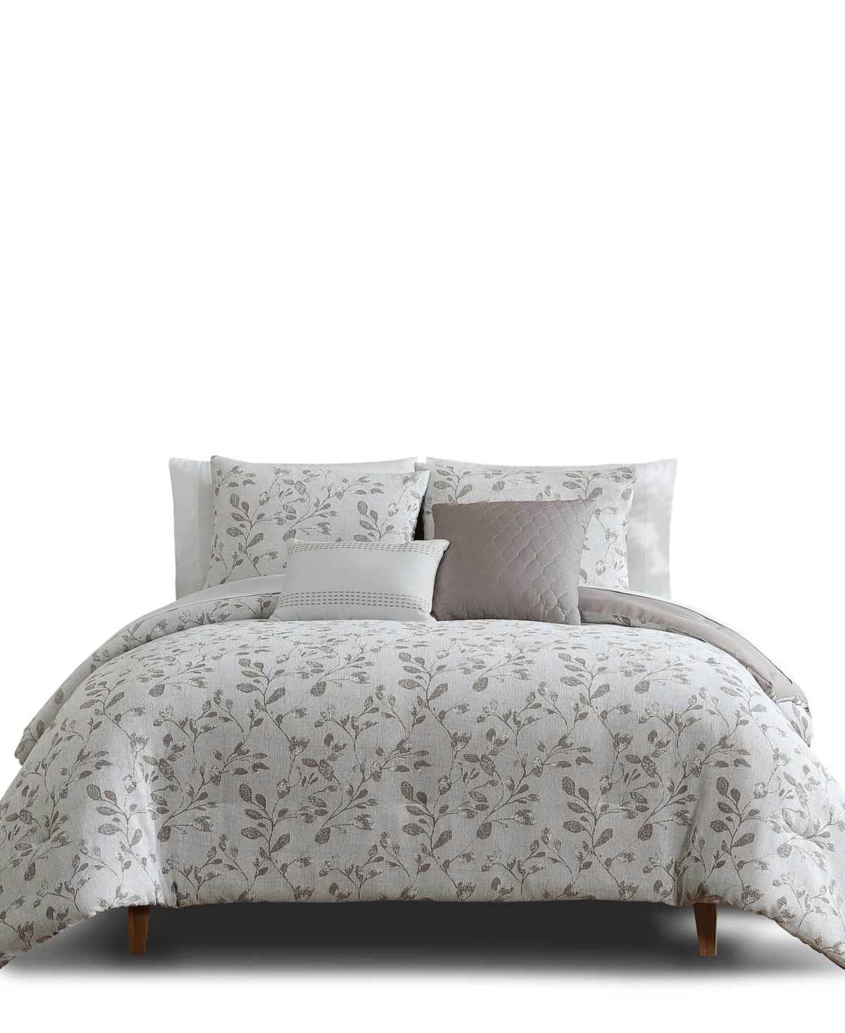 Hallmart Collectibles Lisandra Botanical 9-pc. Comforter Set, King In Sand
