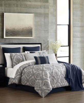 Teisha Damask 14-Pc. Comforter Set, Queen