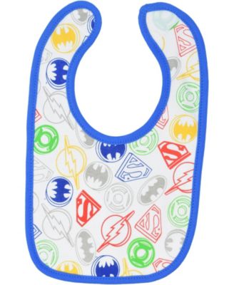 Batman Superman The Flash Baby 6 Pack Bibs Newborn
