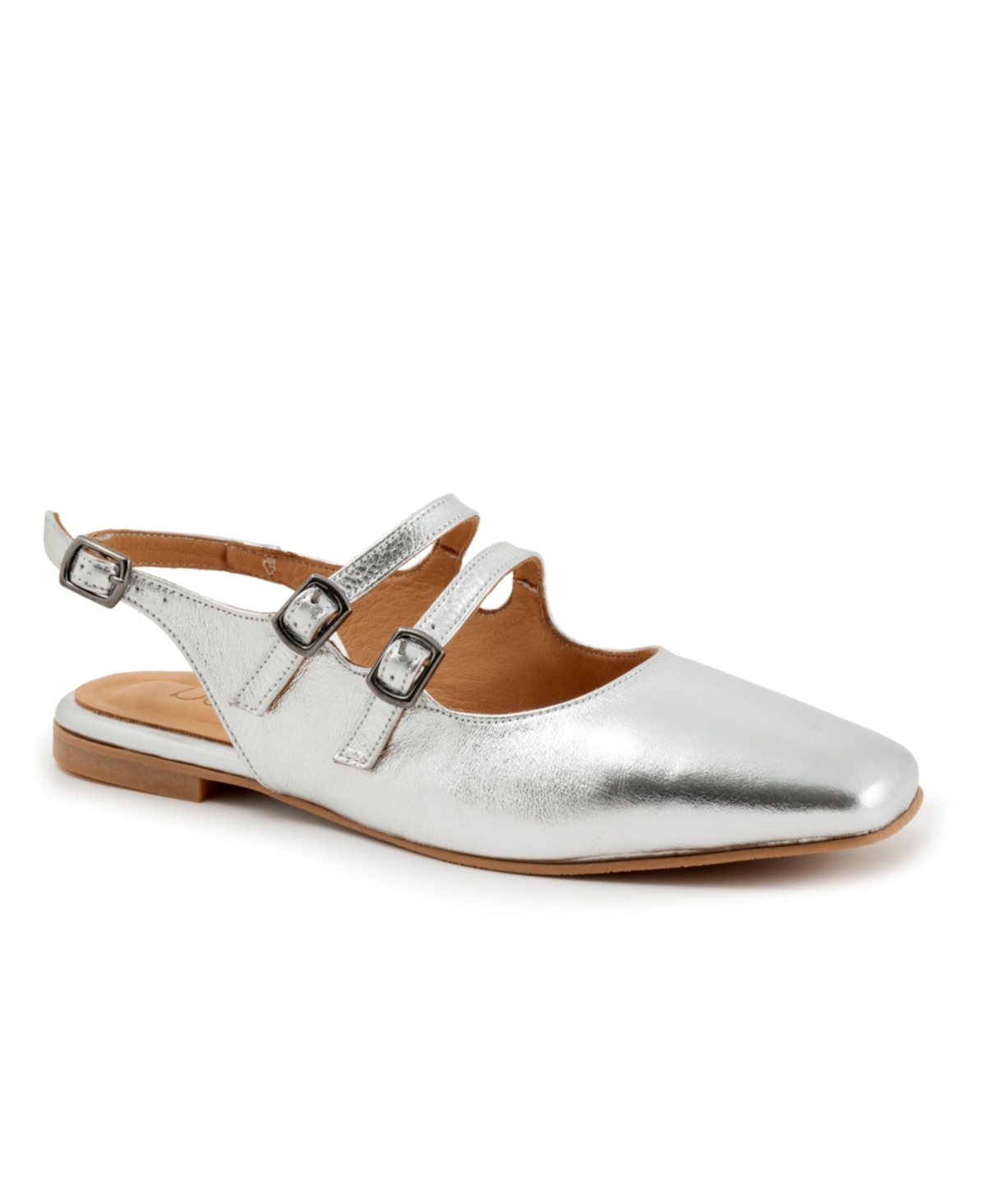 Estella Flat - Dark silver patent