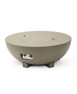 36 Inch Grey Round Iron Fire Pit Table,Adjustable Flame Multi Functional Tabl