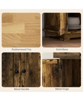 Buffet Cabinet, Bar Cabinet with 3 Drawers, Light