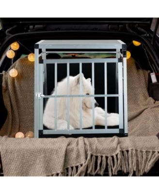 Aluminum Pet Transport Box - 35x25x27in Black/Silver