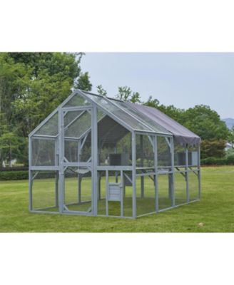 Outdoor Cat House & Enclosure - Large Playpen with Waterproof Cover