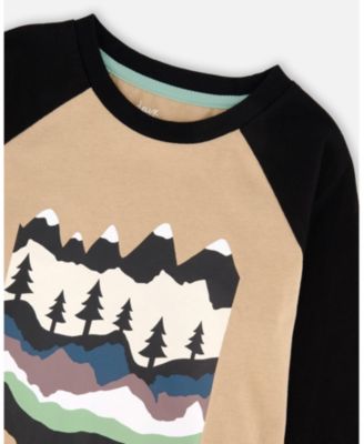 Boy Long Raglan Sleeve Jersey Tee Beige - Child