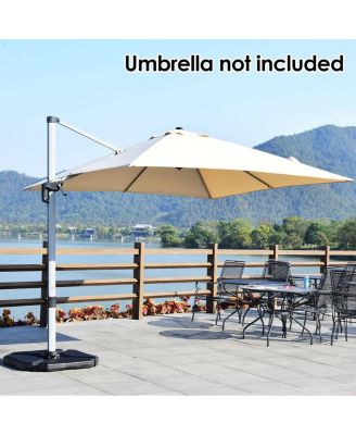 4PCS Patio Cantilever Offset Umbrella Base Sand/Water Filled