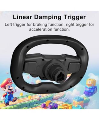 Wireless 270&deg; Racing Steering Wheel for PS4, PC, Nintendo Switch, PS3, iOS, Android – Dual Vibration Motors, Wireless Bluetooth Connection, Customizable Control