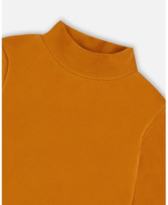 Girls Super Soft Ribbed Mock Neck Top