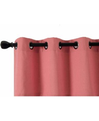 Teen Decor Poly Cotton Coral Colored Grommet Top Window Valance