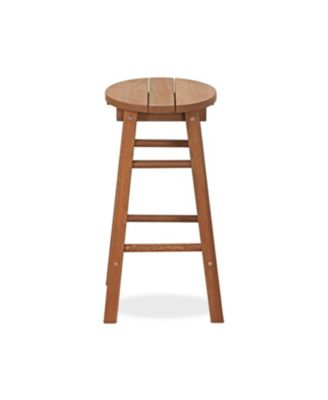 Set of 2 Outdoor Indoor Hardwood Bar Stools – Lightweight, Compact & Stylish Seating