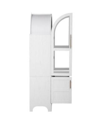 71" Arched Kitchen Pantry Cabinet
