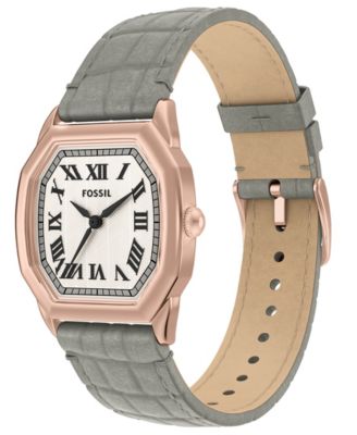 Women's Harlow Three-Hand Gray Croco Leather Watch, 27mm
