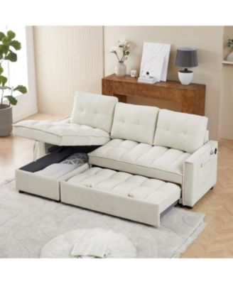MH 78.75" Reclining Pull-Out Sectional Sofa