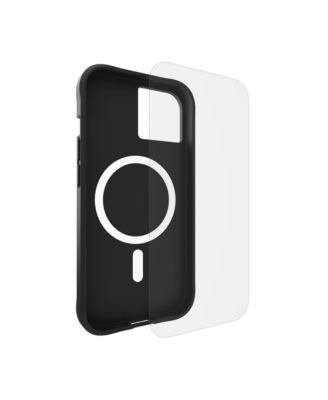 Protection Pack Tough Case and Glass Screen Protector for Apple iPhone 15 / iPhone 14 / iPhone 13-Black