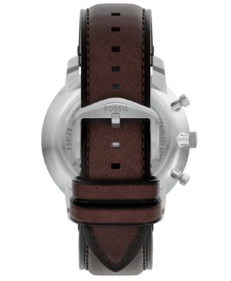 Men's Neutra Chronograph Brown Leather Watch, 44mm