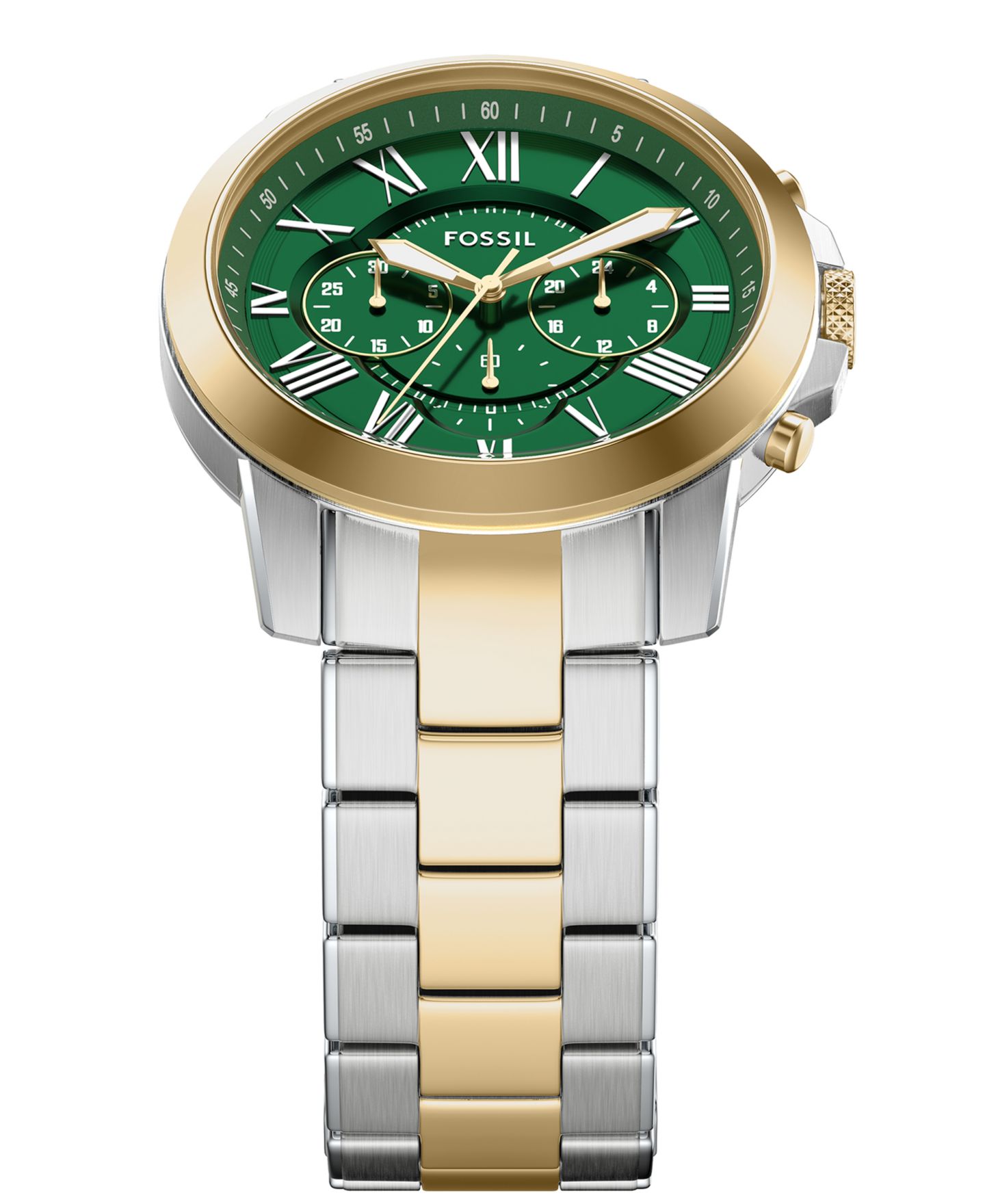 Мужские часы Fossil Grant Chronograph Two-Tone Stainless Steel Watch, 44mm — фото 5