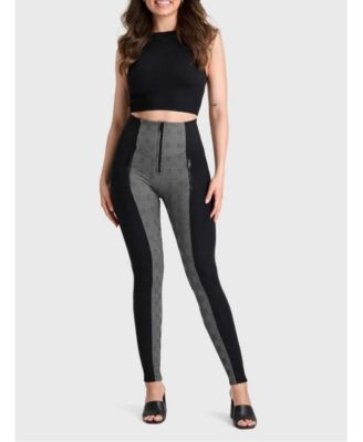 Women's Mosaic Weave High-Rise Sculpting Skinny Pants