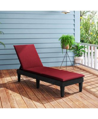 Patio Lounge Chair Recliner Chair with 3-Position Adjustable Backrest and Cushion