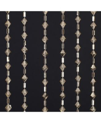 Luxurious Jaeger Rod Pocket Acrylic Beaded Single Window Curtain Panel - 40 in. W x 84 in. L