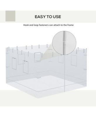 Mesh Sidewalls for 10' x 10' Canopy Tent with 6 Windows,