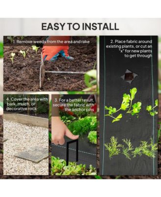 6FT x 300FT Weed Barrier Landscape Fabric, Weed Control Fabric