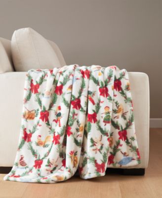 Cozy Plush Printed Throw, 50" x 70", Exclusively at Macy’s