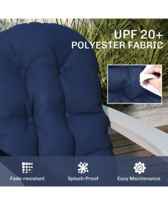 2 PCS Adirondack Cushions, Tufted High Back Patio Chair Cushions