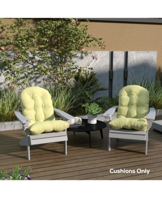2 PCS Adirondack Cushions, Tufted High Back Patio Chair Cushions