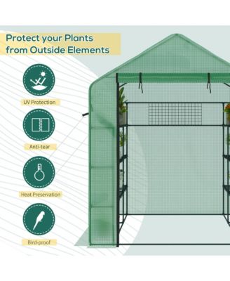 Portable Walk-in house with Zipper Door, Shelf,