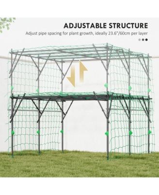 7.3 FT Tall Metal Garden Trellis for Climbing Plants
