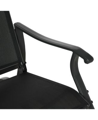 4pc Patio Glider Set, 2 Chairs, 1 Loveseat Bench, 1 Table