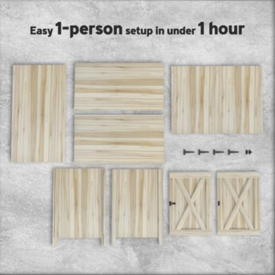 Wood Outdoor Storage Cabinet Potting Shed with Shelf,