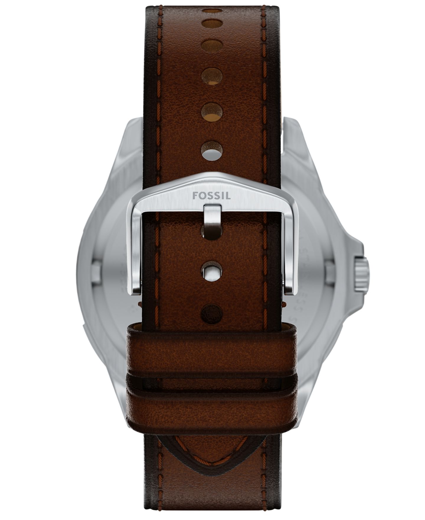 Мужские часы Fossil Garrett Multifunction Brown Leather Watch, 44mm — фото 3