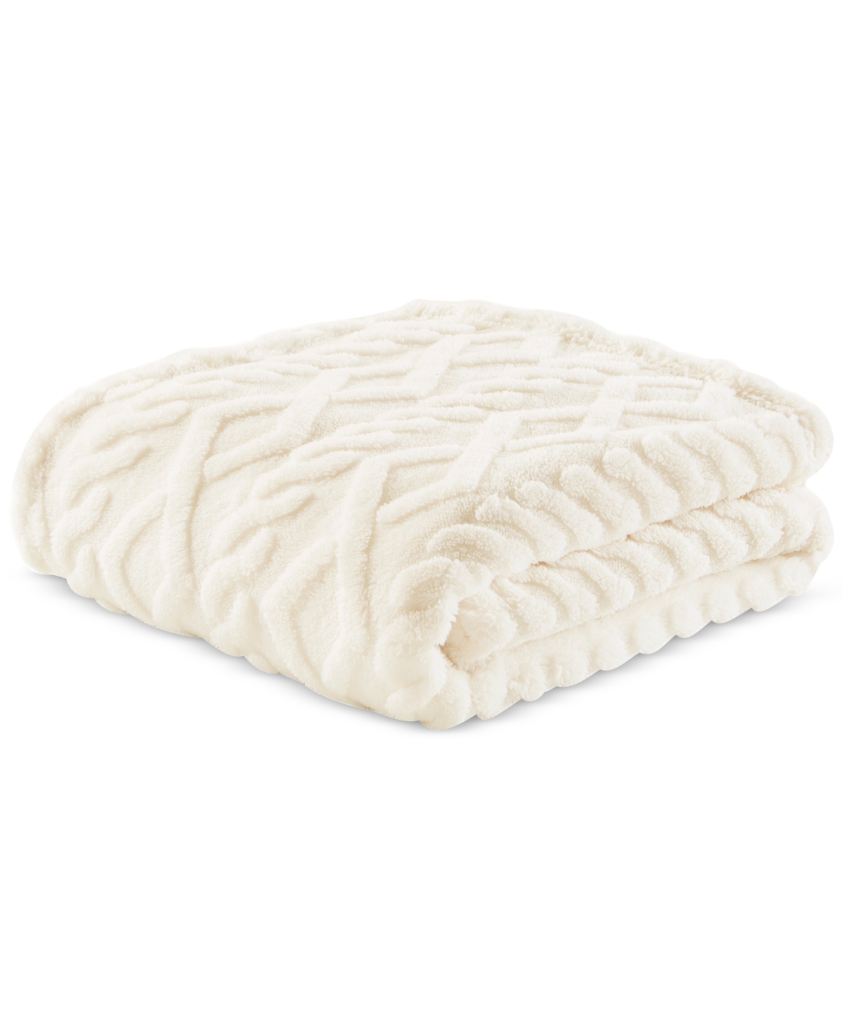 Premier Comfort Cozy Cable Throw Blanket, 50" X 60" In Neutral
