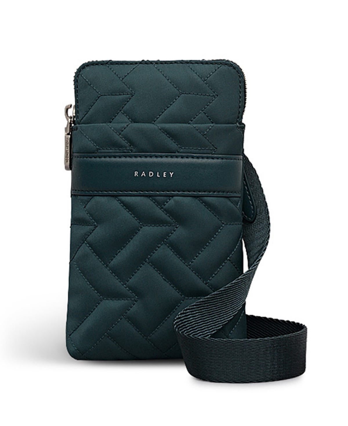 Radley London Holland Park Quilt Mini Zip Around Phone Crossbody Bag In Green