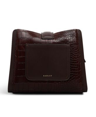 Sloane Mews Small Faux Croc Zip Top Crossbody Bag