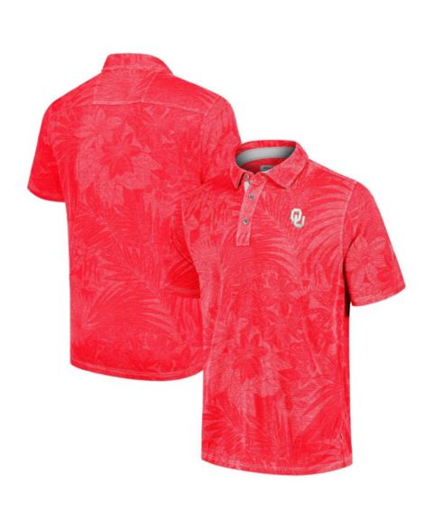Мужское поло Tommy Bahama Crimson Oklahoma Sooners Sport Santiago Paradise Polo