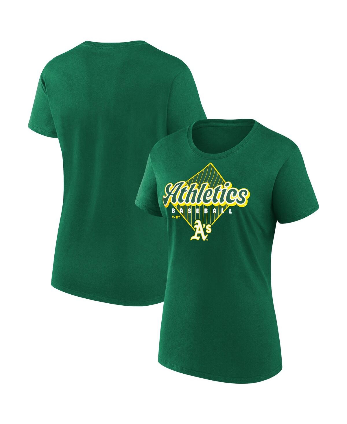 Women's Green Athletics Cotton T-Shirt - Green