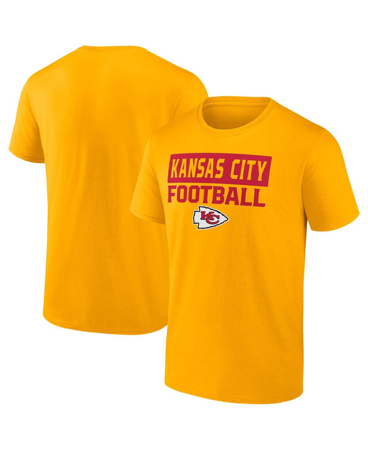 Fanatics Men's Gold Kansas City Chiefs Serve T-shirt In Yellow