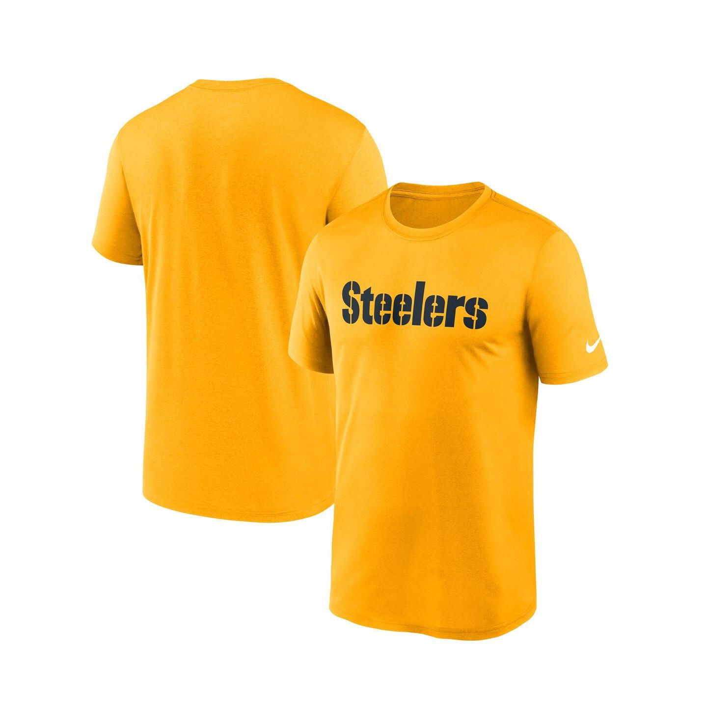 Мужская футболка Nike Gold Pittsburgh Steelers Primetime Legend Wordmark Performance — фото 1