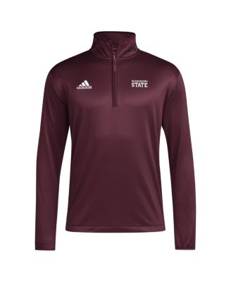 Men's Maroon Mississippi State Bulldogs 2024 Coaches Sideline Quarter-Zip Sweatshirt