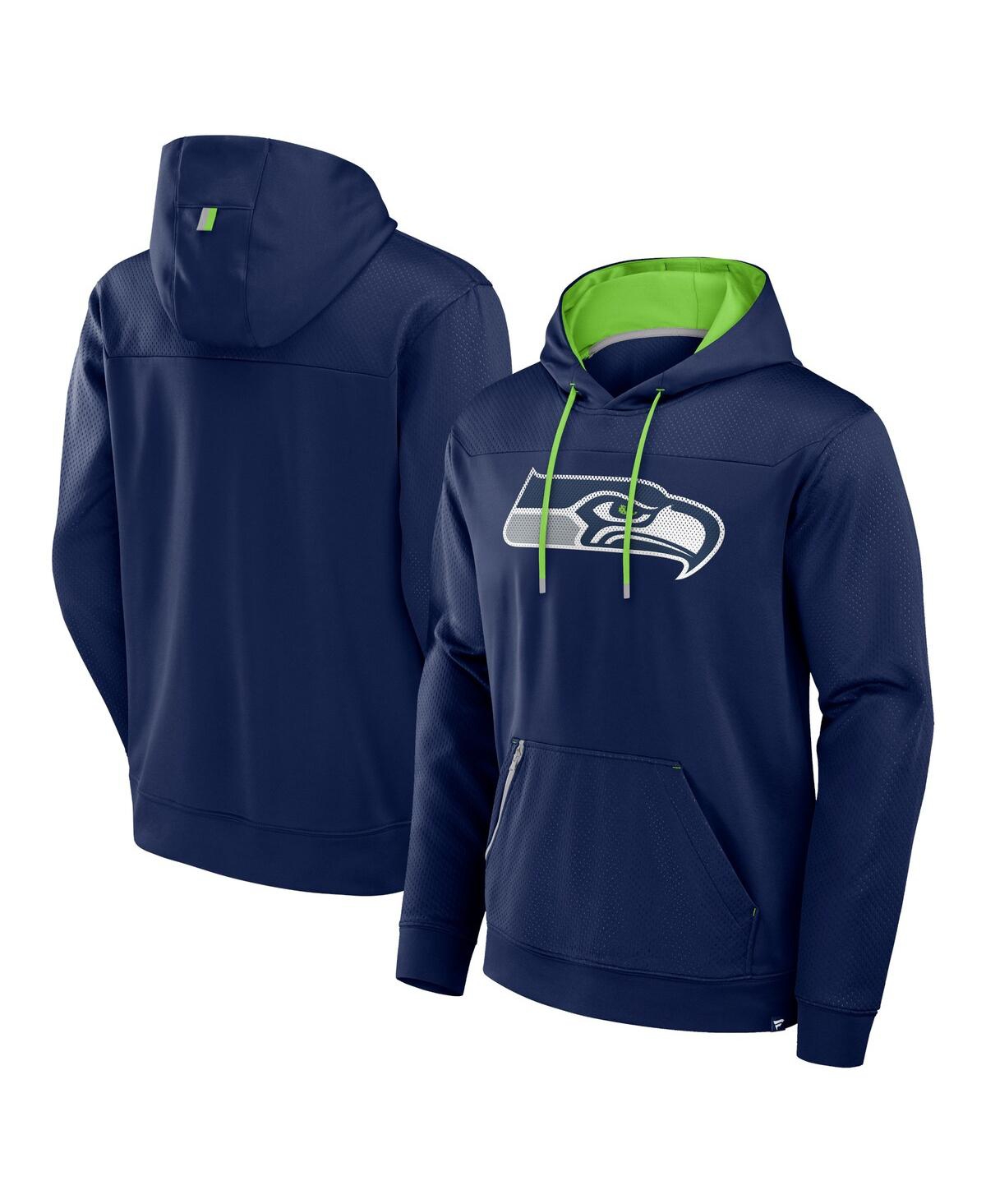 Men's College Navy Seattle Seahawks Defender Pullover Hoodie - College Navy