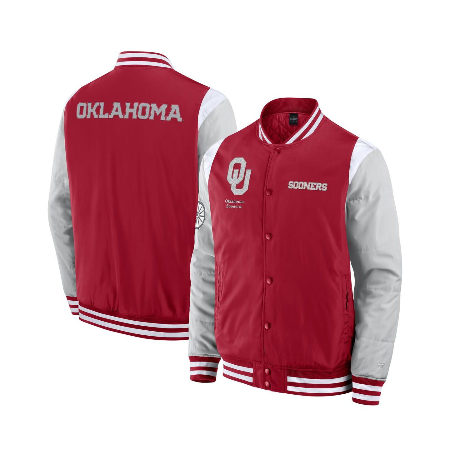 Мужская куртка Fanatics Crimson Oklahoma Sooners Elements Elite Full-Snap — фото 1