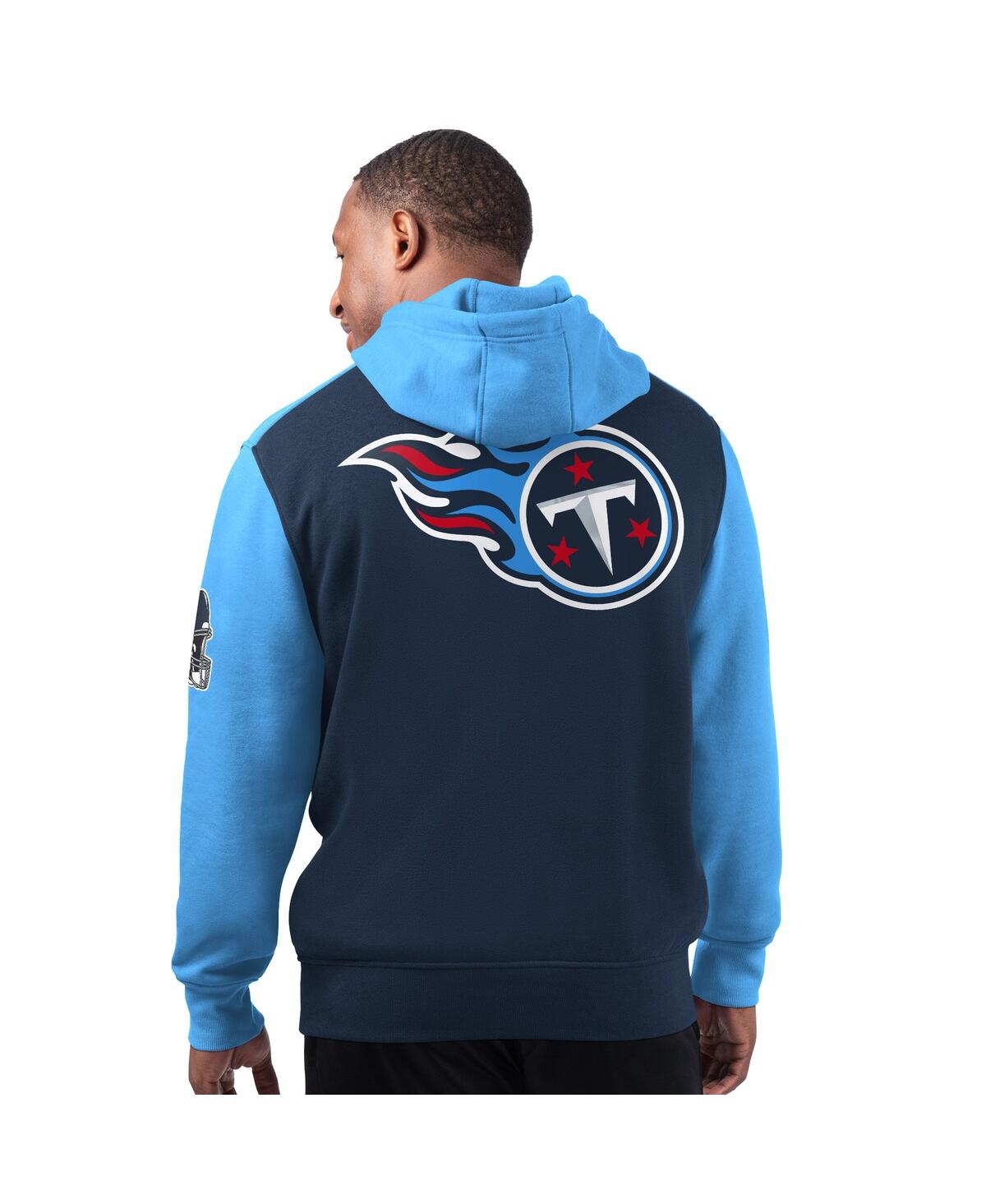 Starter Men's Navy Tennessee Titans Extreme Pullover Hoodie In Blue