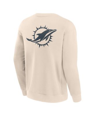 Men's Cream Miami Dolphins Elements Future Ground Lettering Pullover Sweatshirt