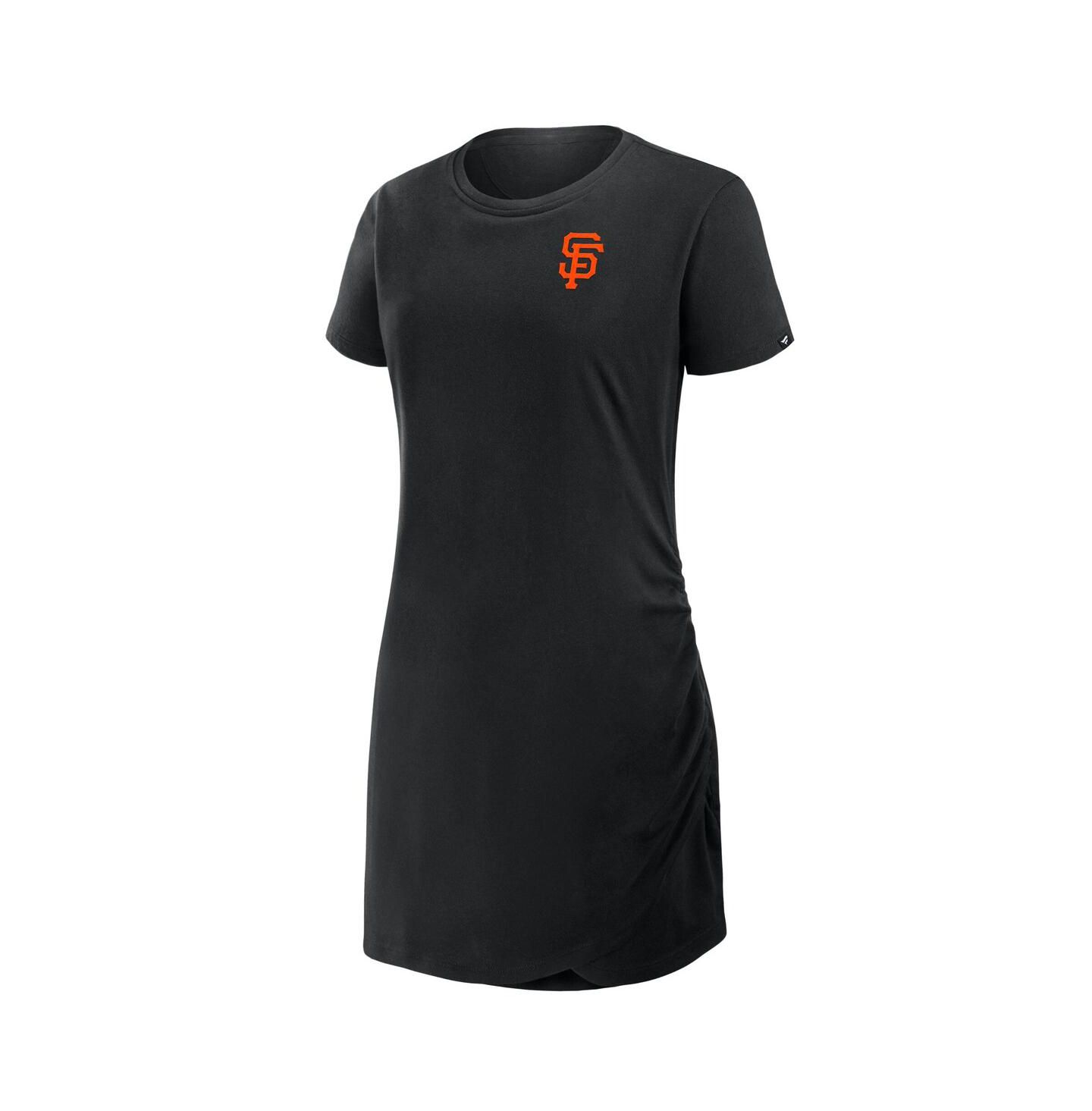 Женское платье Fanatics Black San Francisco Giants Ruched Drape T-Shirt — фото 2